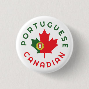 Canadian Portuguese   Roots  3 Cm Round Badge