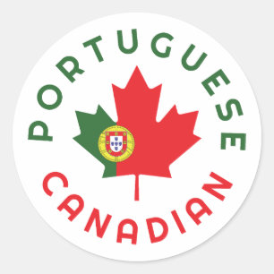Canadian Portuguese Roots Classic Round Sticker