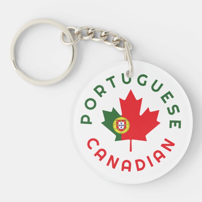 Canadian Portuguese   Roots  Key Ring (Front)