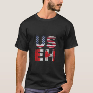 Canadian Pride American USA USEH US Flag Canada Ta T-Shirt