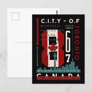 Canadian Pride: City Coordinates & National Legacy Postcard