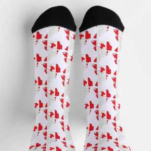 Canadian Pride Flag Within the Map Socks