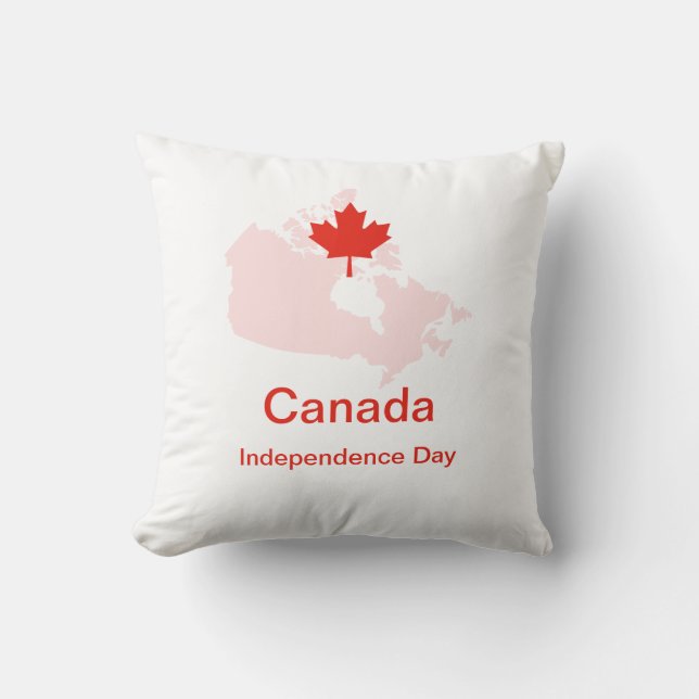 Canadian Pride Maple Leaf Map Cushion (Front)