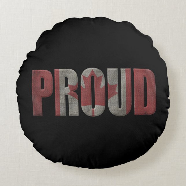 Canadian pride round cushion (Front)
