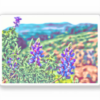 Canadian Purple Flowers Vinyl Sticker