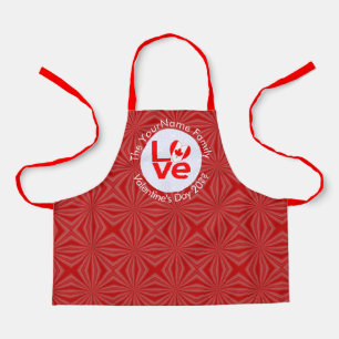Canadian Red LOVE Flag Personalised Apron