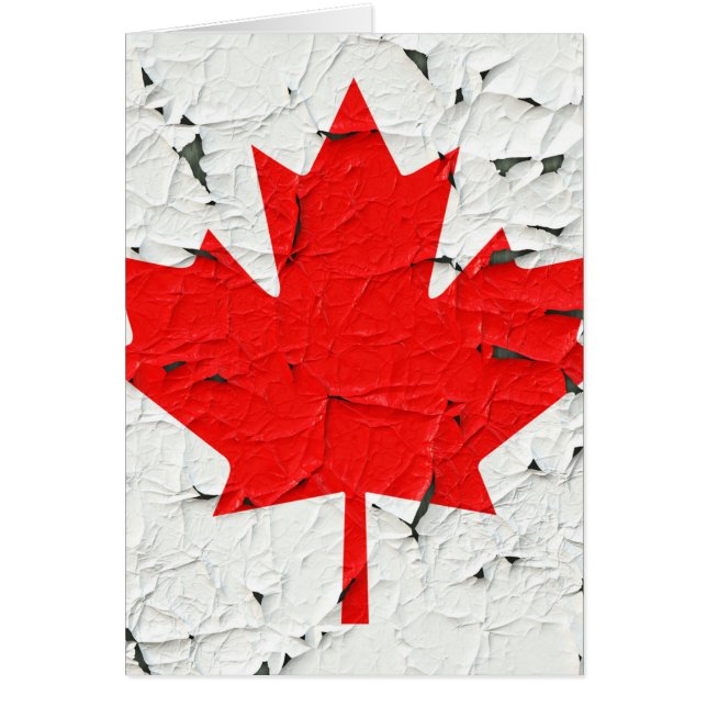Canadian Red Maple Leaf CANADA Peeling Paint style (Front)