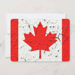 Canadian Red Maple Leaf CANADA Peeling Paint style