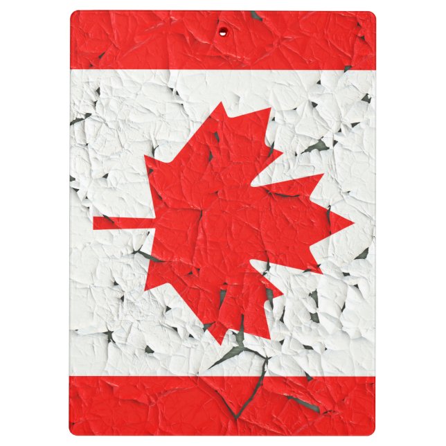 Canadian Red Maple Leaf CANADA Peeling Paint style Clipboard (Back)