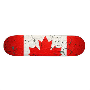 Canadian Red Maple Leaf CANADA Peeling Paint style Skateboard