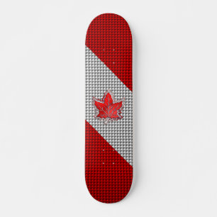 Canadian Red Maple Leaf in Carbon Fibre looks Skateboard