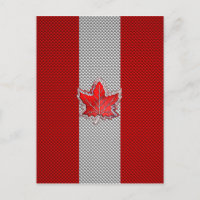 Canadian Red Maple Leaf on Carbon Fiber style