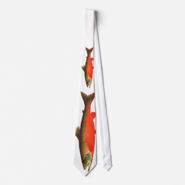 Canadian Red Trout Fish Tie (Front)