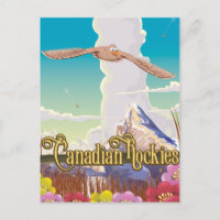 Canadian Rockies Eagle travel poster