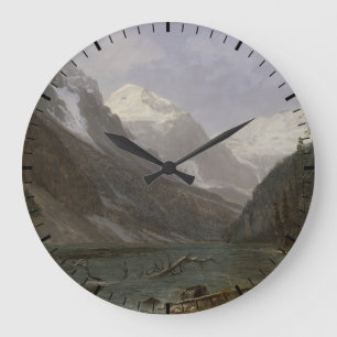 Canadian Rockies Lake Louise   Albert Bierstadt Large Clock