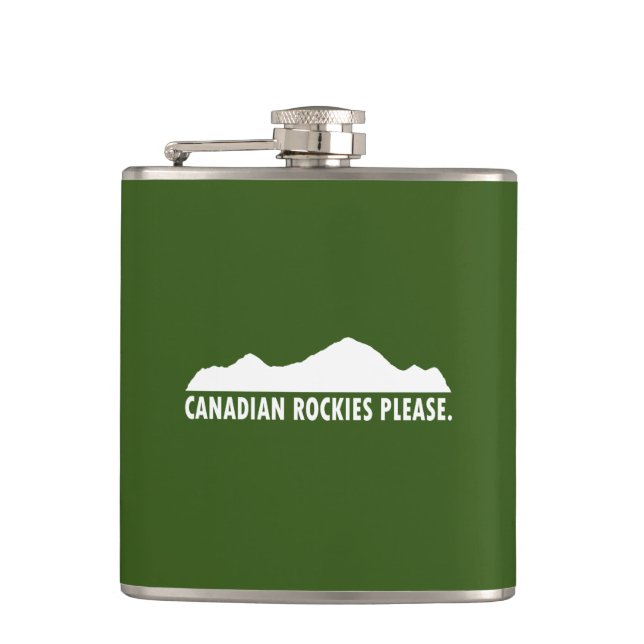 Canadian Rockies Please Hip Flask (Front)