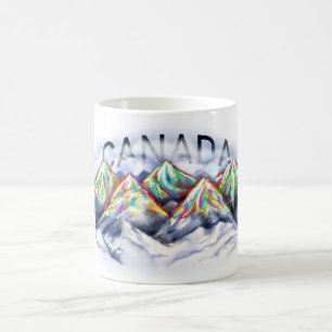 Canadian Rockies, Rocky Mountain watercolor Coffee Mug