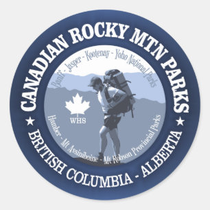 Canadian Rocky Mountain Parks Classic Round Sticker