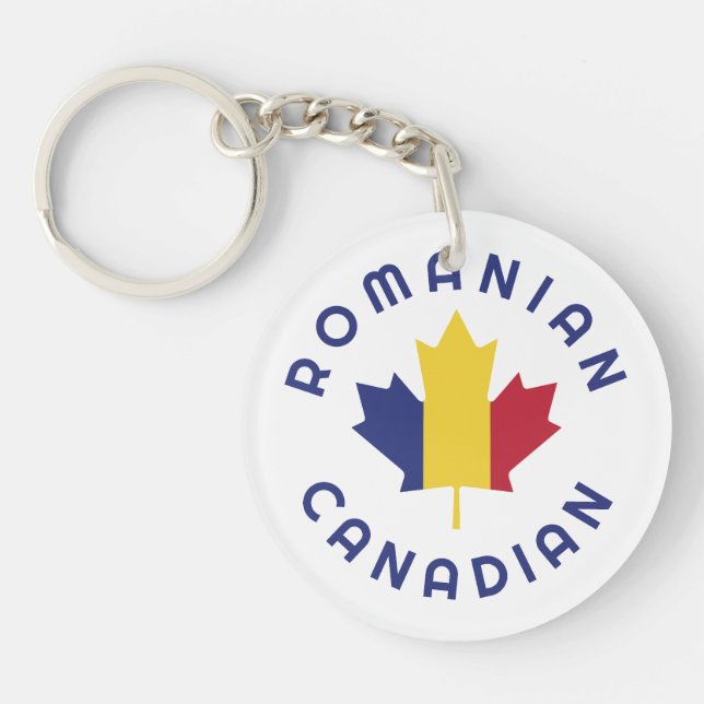 Canadian Romanian   Roots  Key Ring (Front)