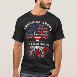 Canadian Roots American Grown Tree Family Heritage T-Shirt
