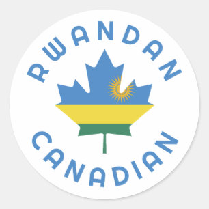 Canadian Rwandan   Roots  Classic Round Sticker