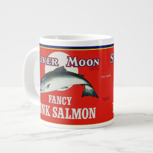 canadian salmon label for canned pink salmon large coffee mug