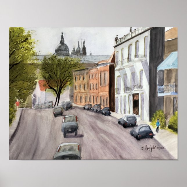 CANADIAN SCENES: MONTREAL -  WATERCOLOR POSTER (Front)