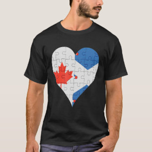 Canadian Scottish Flag Heart T-Shirt