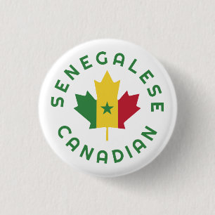 Canadian Senegalese Roots 3 Cm Round Badge