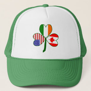 Canadian Shamrock Flag Trucker Hat