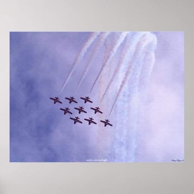 Canadian Snowbirds Airforce Motivational Art Poster (Front)