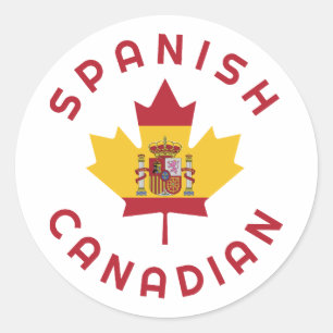Canadian Spanish Roots Classic Round Sticker