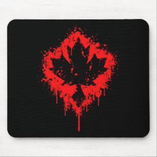 Canadian Splatter Design (red) Mouse Pad