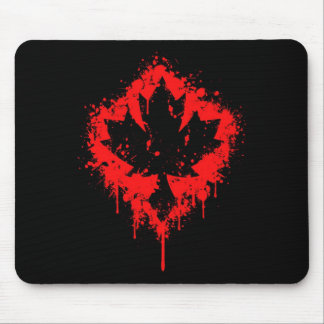 Canadian Splatter Design (red) Mouse Pad