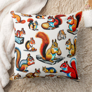 Canadian Squirrels and Chipmunks Design Cushion