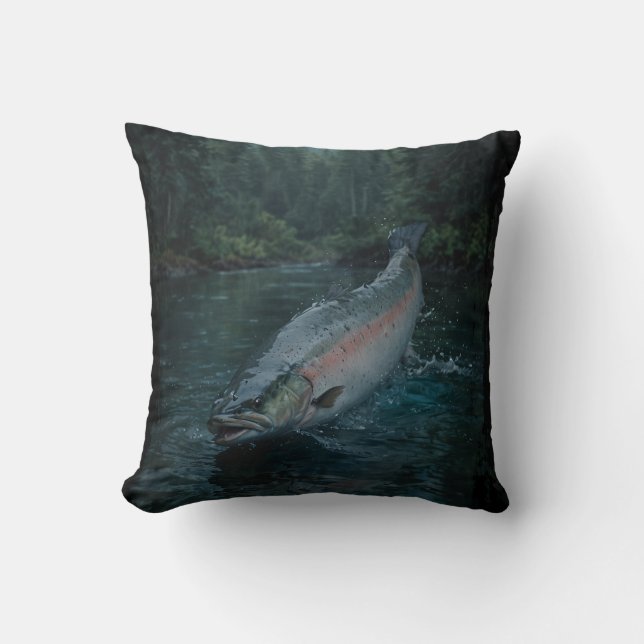 Canadian Steelhead Salmon Cushion (Front)