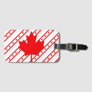 Canadian stripes flag luggage tag