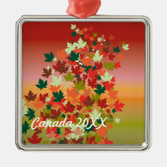Canadian Sunset Metal Ornament (Front)