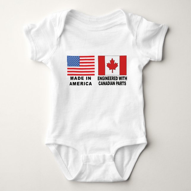 Canadian T-Shirt Baby Bodysuit (Front)