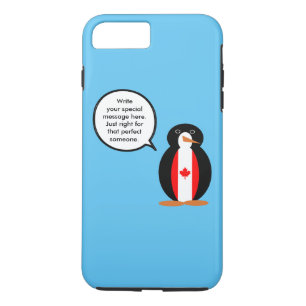 Canadian Talking Ms Penguin Personalised  iPhone 8 Plus/7 Plus Case