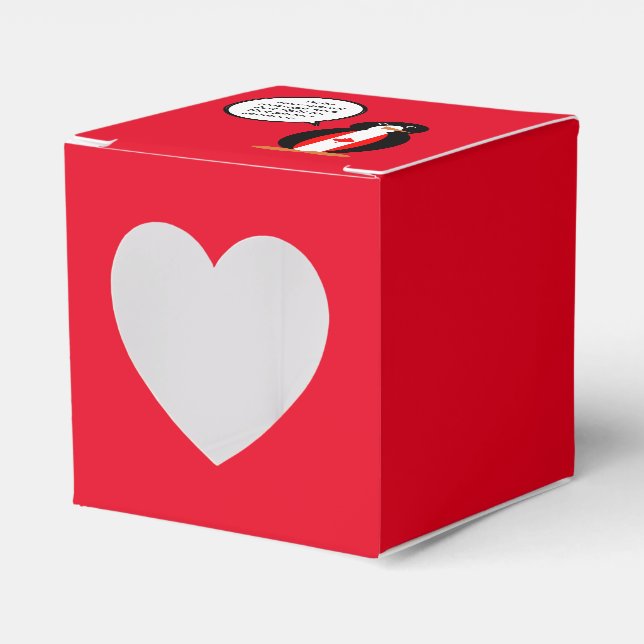 Canadian Talking Ms Penguin Personalised  Favour Box (Front Side)