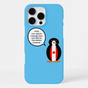 Canadian Talking Ms. Penguin Personalised iPhone 16 Pro Max Case