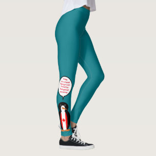 Canadian Talking Ms Penguin Personalised  Leggings