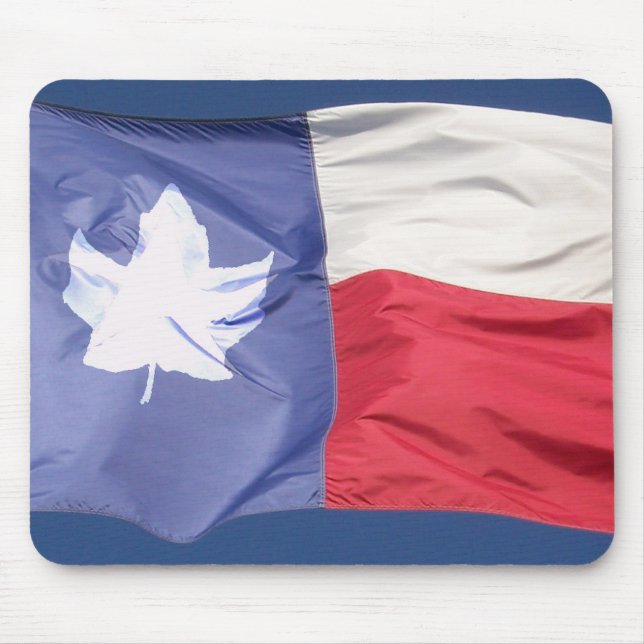 Canadian-Texan Flag Mouse Pad (Front)