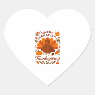 Canadian Thanksgiving Autumn Celebration Classic T Heart Sticker