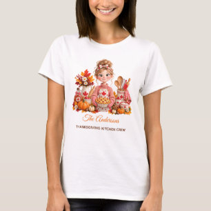 Canadian Thanksgiving Kitchen Crew Personalised T-Shirt