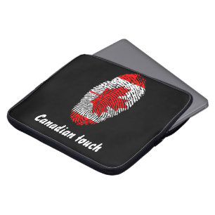 Canadian touch fingerprint flag laptop sleeve