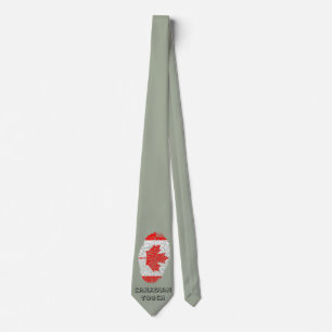 Canadian touch fingerprint flag tie