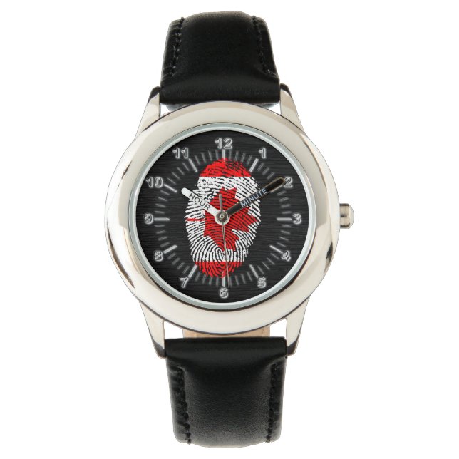 Canadian touch fingerprint flag watch (Front)