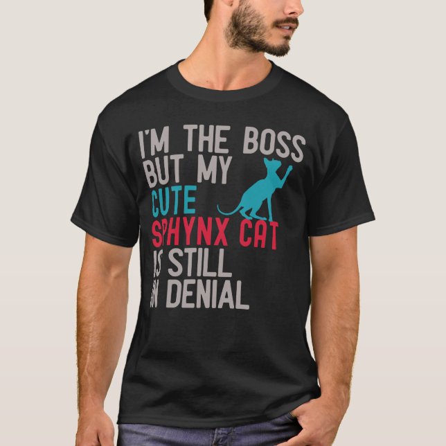 Canadian Ugly Hairless Sphynx Cat Funny T-Shirt (Front)